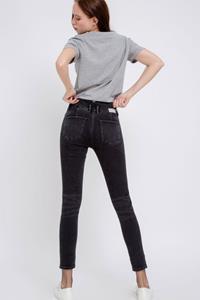 Dawn Damen vegan Skinny Jeans Sun Up Schwarzer Denim