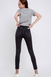 DAWN Damen vegan Skinny Jeans Sun Up Schwarzer Denim