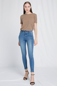 Dawn Damen vegan Skinny Jeans Sun Up Mittelblau