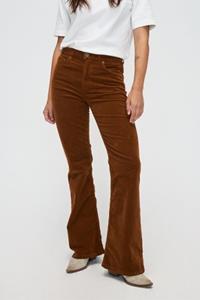 Kuyichi Damen vegan Jeans Flare Lisette Corduroy Goldbraun