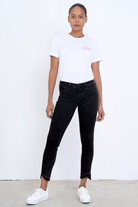 Dawn Damen vegan Jeans Mid Sun Slim Comfort Stretch Denim Schwarz
