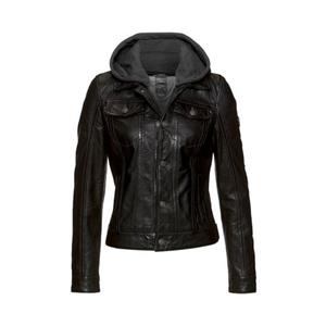 Gipsy Lederjacke "YEENIE", mit Kapuze, im Jeansjacken-Look mit abnehmbarer Jersey-Kapuze
