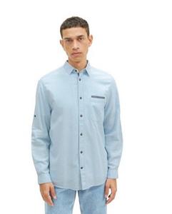 TOM TAILOR Langarmhemd, aus feiner Chambray-Qualität