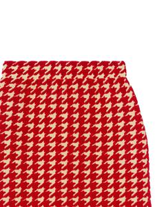 Burberry Mini-rok met pied-de-poule print - Rood