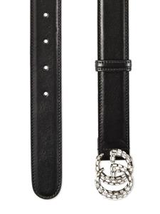 Gucci Riem verfraaid met kristallen - Zwart