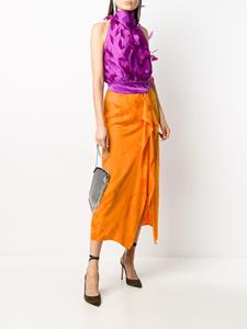theattico The Attico Rok met bloemenjacquard - Oranje