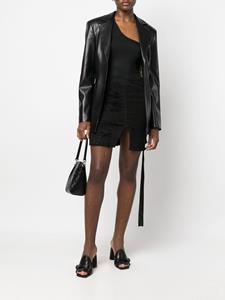 rickowensdrkshdw Rick Owens DRKSHDW Gerafelde mini-rok - Zwart