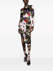 dolce&gabbana Dolce & Gabbana Kokerrok met bloemenprint - Groen
