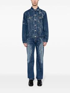 yohjiyamamoto Yohji Yamamoto Straight jeans met verfspatten - Blauw