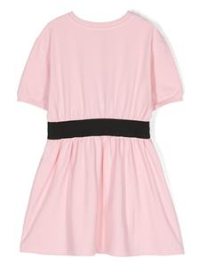dolce&gabbanakids Dolce & Gabbana Kids Jersey jurk met logo-applicatie - Roze