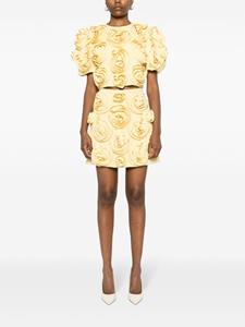 viktor&rolf Viktor & Rolf Mini-rok met roospatch - Geel