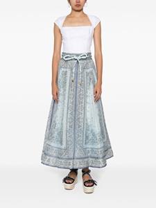 ZIMMERMANN Gebreide midi-rok - Blauw