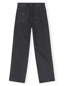 GANNI Straight jeans met trekkoordsluiting - Blauw