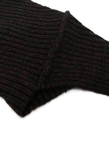 MM6 Maison Margiela exposed-seam knitted balaclava - Zwart