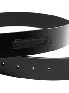 Polo Ralph Lauren Roller logo-debossed leather belt - Zwart