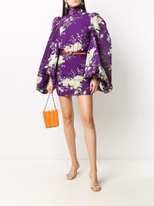 theattico The Attico Mini-jurk met bloemenprint - Paars