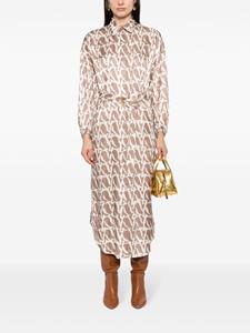 AERON Blousejurk met monogram - Bruin