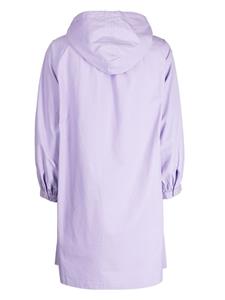 CHOCOOLATE Katoenen blousejurk met capuchon - Paars