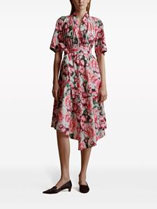adamlippes Adam Lippes Midi-jurk met bloemenprint - Wit