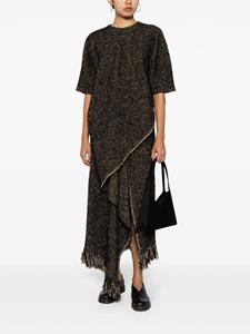 Uma Wang Midi-jurk met franje - Zwart