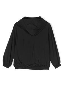 dolce&gabbanakids Dolce & Gabbana Kids Ristop jack met capuchon en logopatch - Zwart