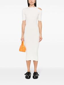 AERON Geribbelde midi-jurk - Beige