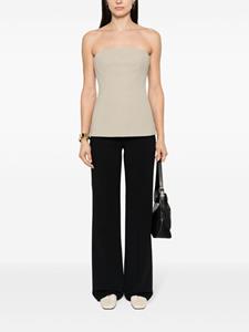 pressed-crease flared trousers - Zwart