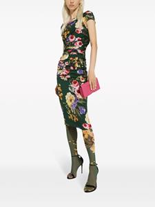 dolce&gabbana Dolce & Gabbana Midi-jurk met bloemenprint - Groen