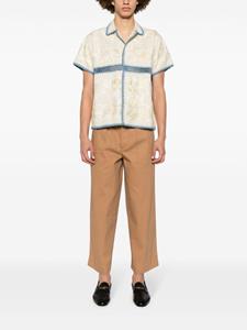 BODE High waist broek met wijde pijpen - Beige