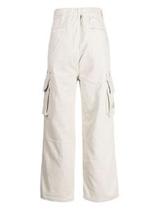 izzue Ribfluwelen broek met wijde pijpen - Wit