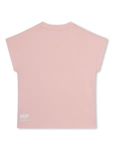 dknykids Dkny Kids T-shirt van biologisch katoen met logoprint - Roze