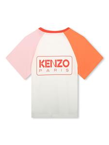 kenzokids Kenzo Kids T-shirt van biologisch katoen met logoprint - Wit