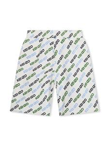 Kenzo Kids logo-print cotton bermuda shorts - Wit