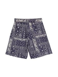 palmangelskids Palm Angels Kids Shorts met logopatch en print - Blauw