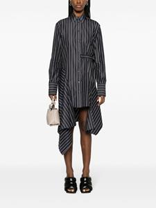 jwanderson JW Anderson Gestreepte blousejurk - Zwart