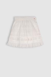 NoBell Meisjes rok embroidery - Niuri - Sneeuw wit