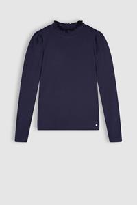 NoBell Meisjes t-shirt rib jersey - Kobus - Navy blauw