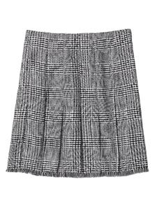 Burberry Geruite mini-rok met franje - Zwart