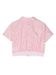 Versace Kids Barocco cropped shirt - Roze