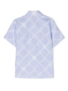 versacekids Versace Kids Nautical Medusa gestreept shirt - Wit