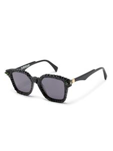 Kuboraum Q3 embossed square-frame sunglasses - Zwart