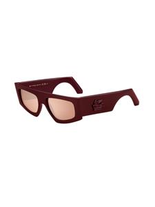 ETRO Etroscreen zonnebril met rechthoekig montuur - Rood
