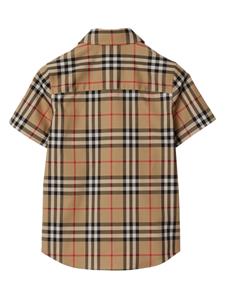 burberrykids Burberry Kids Vintage-check cotton shirt - Beige