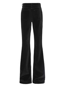 Le High Flare velvet trousers - Zwart