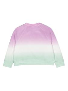 Stella McCartney Kids logo-appliqué gradient sweatshirt - Groen