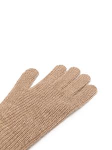TOTEME Ribgebreide kasjmier handschoenen - Beige