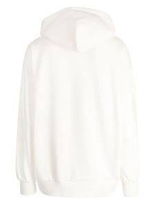 CHOCOOLATE Hoodie van katoenblend met logoprint - Beige