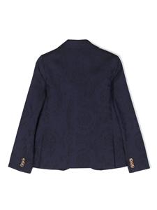 versacekids Versace Kids Wollen blazer met bloemjacquard - Blauw