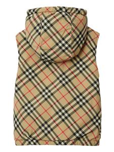 burberrykids Burberry Kids Gilet met capuchon - Beige