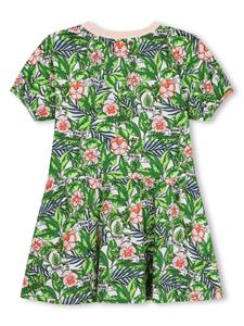 kenzokids Kenzo Kids Katoenen jurk met bloemenprint - Groen
